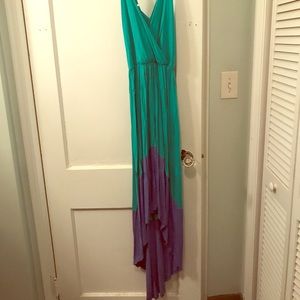 Two toned high-low dress